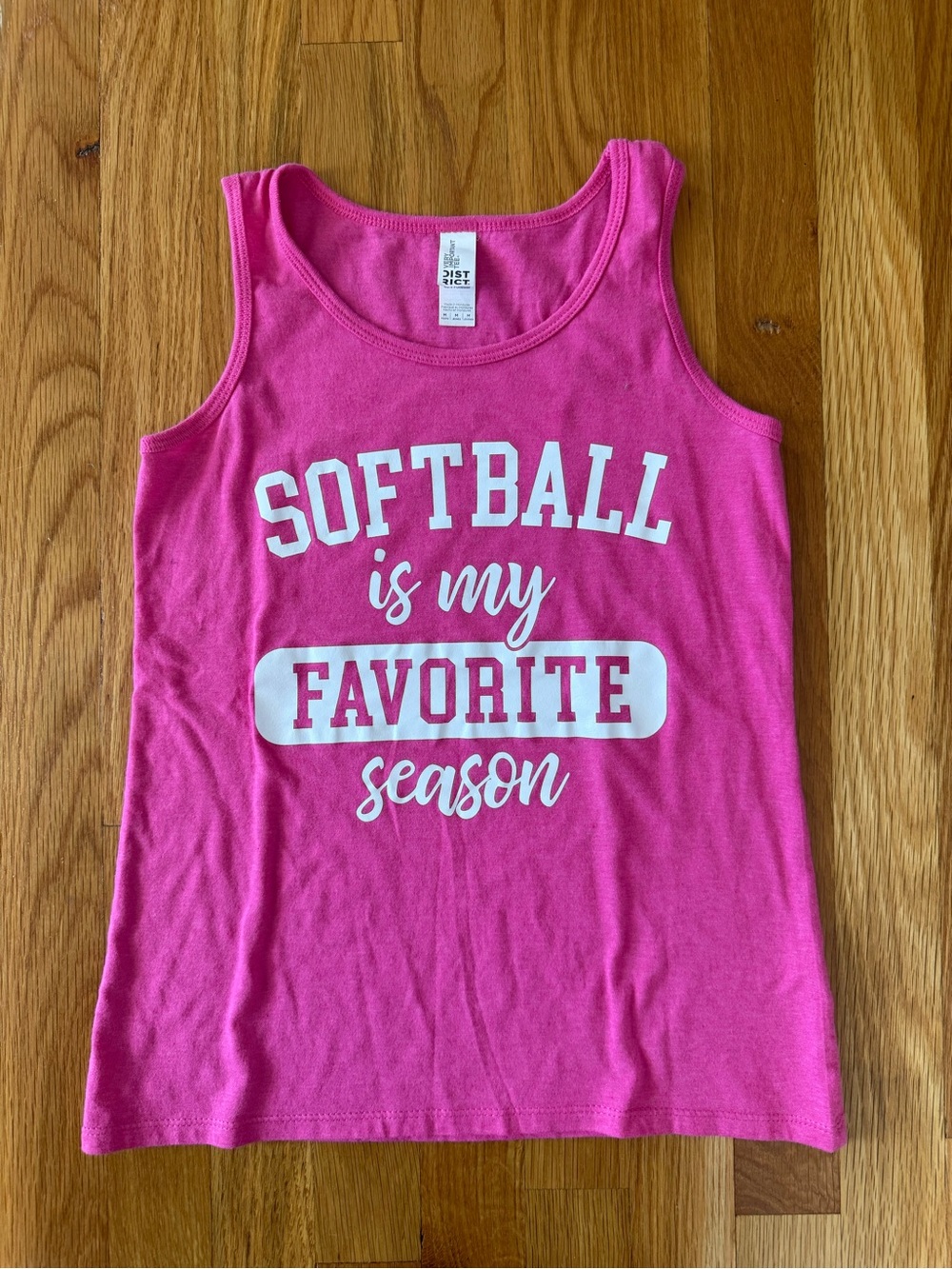 Girls' Pink 'Softball Is My Favorite Season' Tank Top